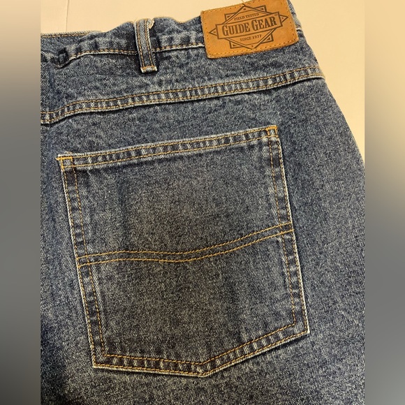 Guide Gear Vintage Mens 44x29 Red Fleece Thinsulate Lined Blue Field Denim Jeans - Picture 6 of 9